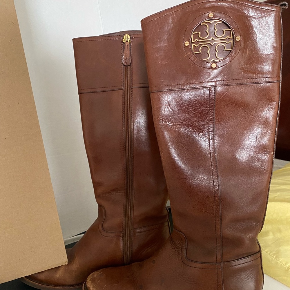 Tory Burch brown boots leather size 6.5